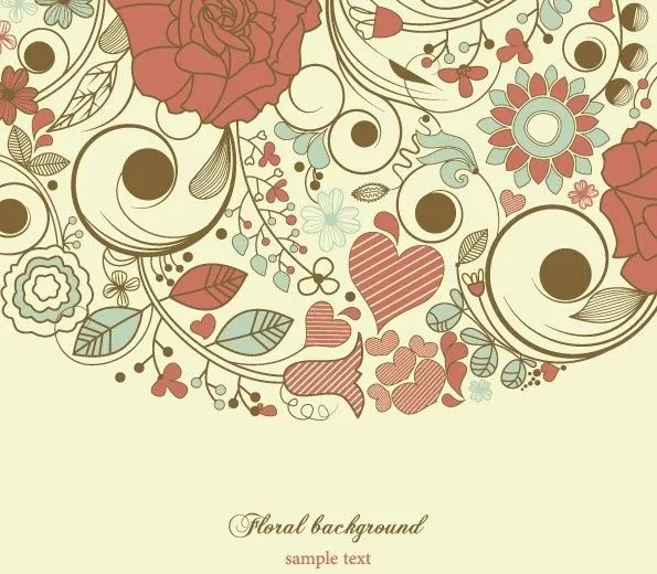 Free Vector Ornamental estampado de flores Vector floral ... Free Vector Ornamental estampado de flores Vector floral ...