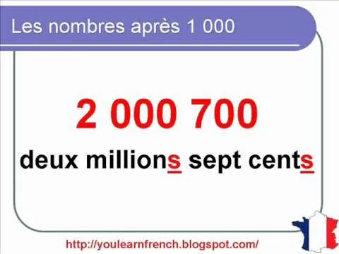 French Lesson 106 - Numbers after 1000 - Les nombres après 1000 ...