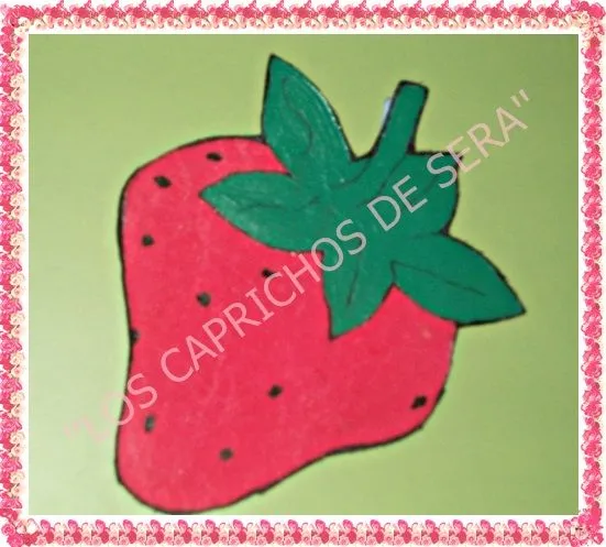 Como hacer una frutilla en goma eva - Imagui
