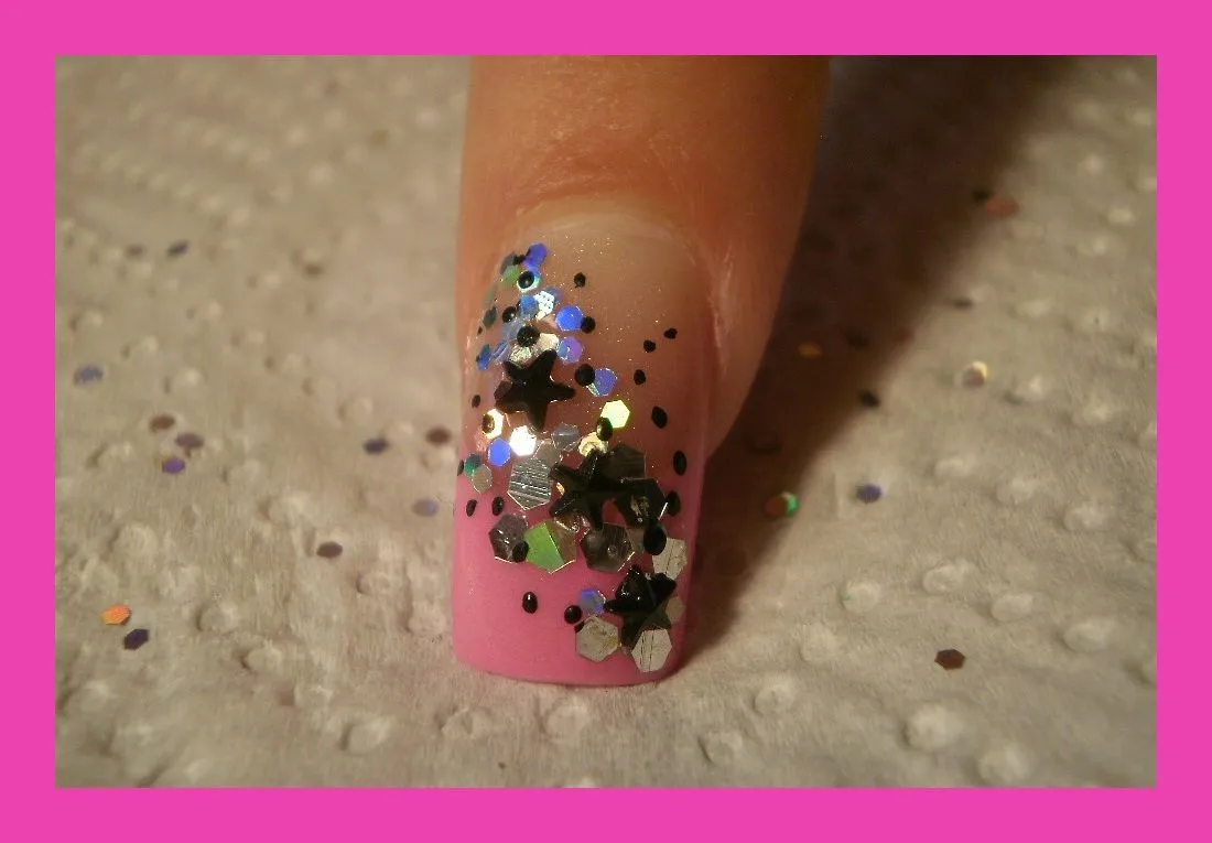 FresaDulceNails: Uñas acrílicas diseño de estrellas FresaDulceNails: Uñas acrílicas diseño de estrellas