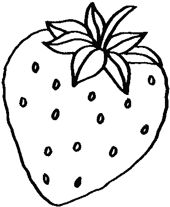 Fresa para colorear infantil - Imagui