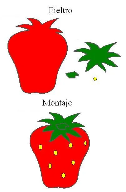 Moldes de fresas en foami - Imagui