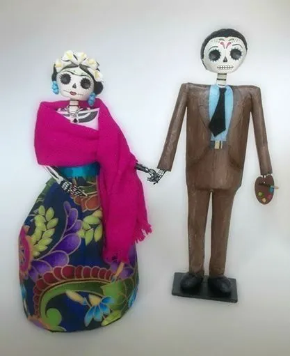 Frida Kahlo y Diego Rivera dia de Los muertos catrina de papel ... Frida Kahlo y Diego Rivera dia de Los muertos catrina de papel ...