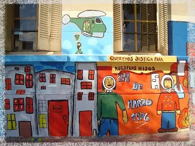 Mural en la Escuela 9 de Julio (Rosario) Por la Verdad y la Memoria. Mural en la Escuela 9 de Julio (Rosario) Por la Verdad y la Memoria.