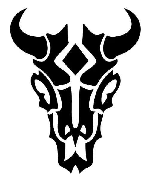 Frontal del cráneo tribal animales con cuernos | Descargar ... Frontal del cráneo tribal animales con cuernos | Descargar ...