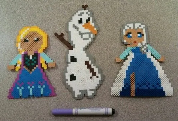 Frozen characters perler beads by Katie Bradley | pyssla | Pinterest Frozen characters perler beads by Katie Bradley | pyssla | Pinterest