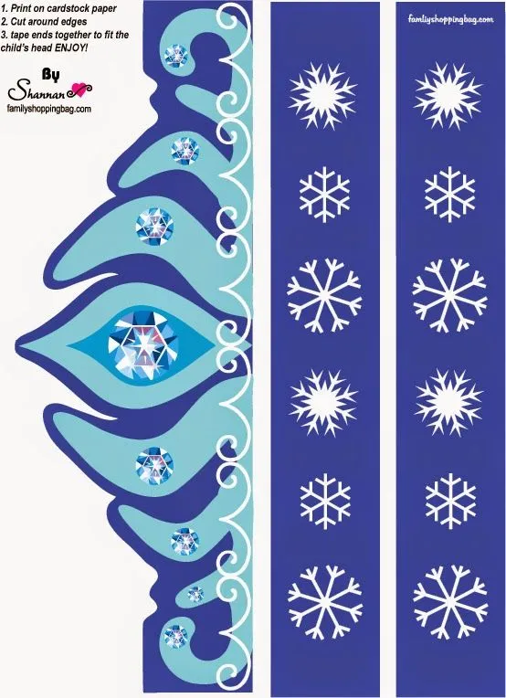 Frozen: Corona de Elsa para Imprimir Gratis. | Ideas y material ... Frozen: Corona de Elsa para Imprimir Gratis. | Ideas y material ...