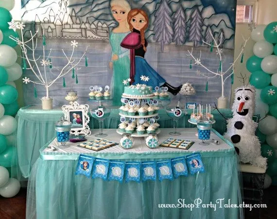 FROZEN DISNEY Mural pintados a manos decoracion de por ICandyEvents