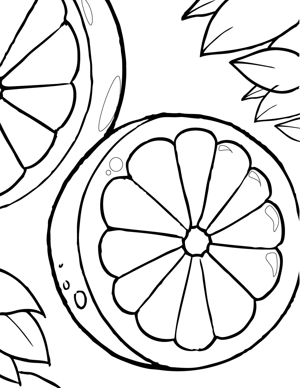 Frutas para colorear