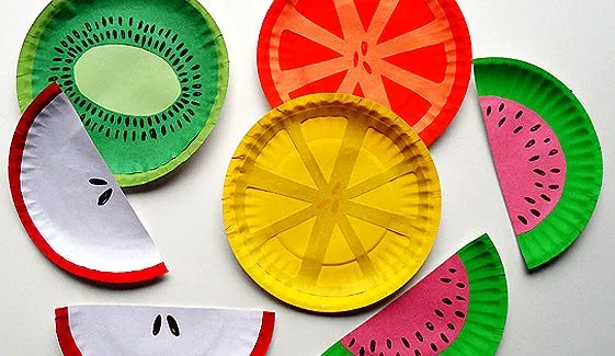 Frutas feitas com pratos de papel | Pra Gente Miúda