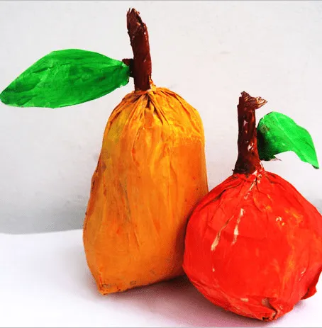 Frutas feitas com reciclagem de papel | Pra Gente Miúda