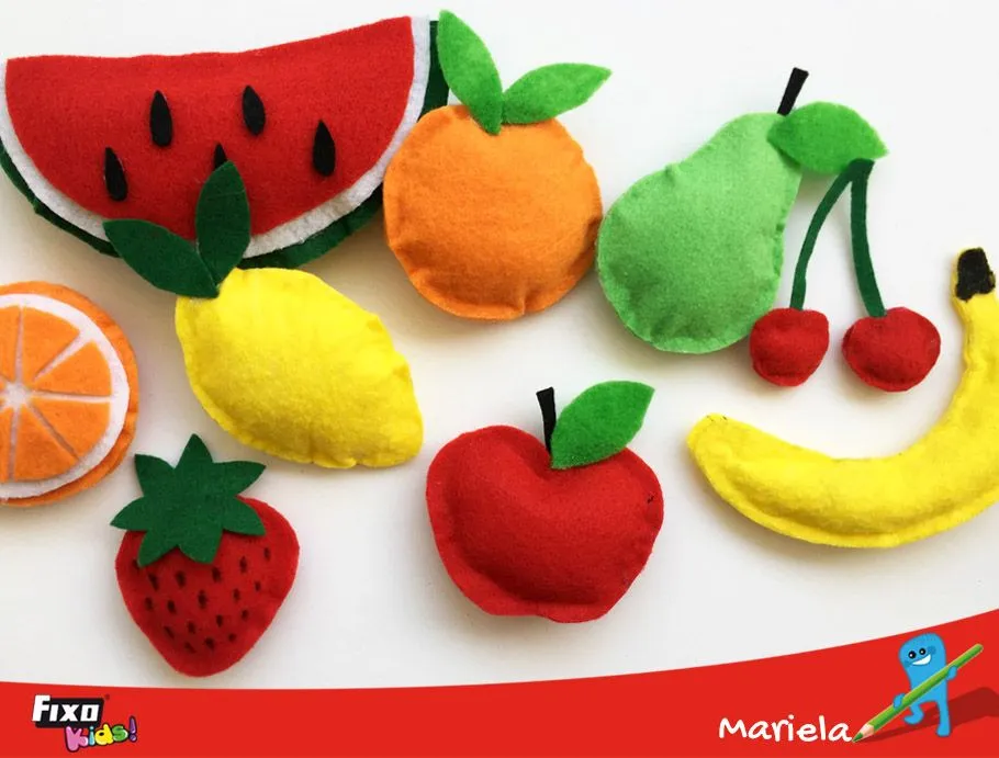 Cómo Hacer Frutas con Fieltro de manera FÁCIL | Manualidades FixoKids