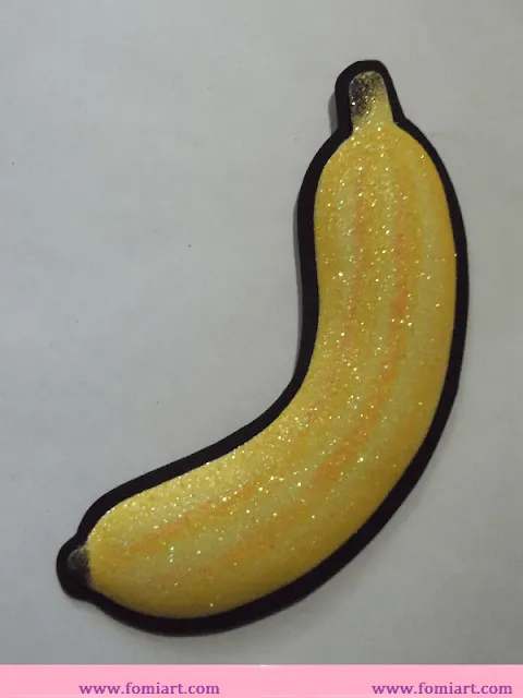 Frutas en fomi: manzana, naranja, piña, plátano, uvas. ~ Fomiart