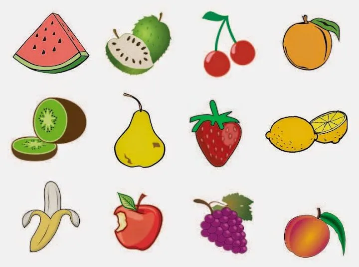 Frutas en ingles para niños de primaria