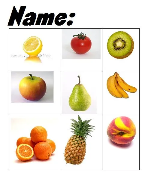 Frutas con sus nombres - Imagui