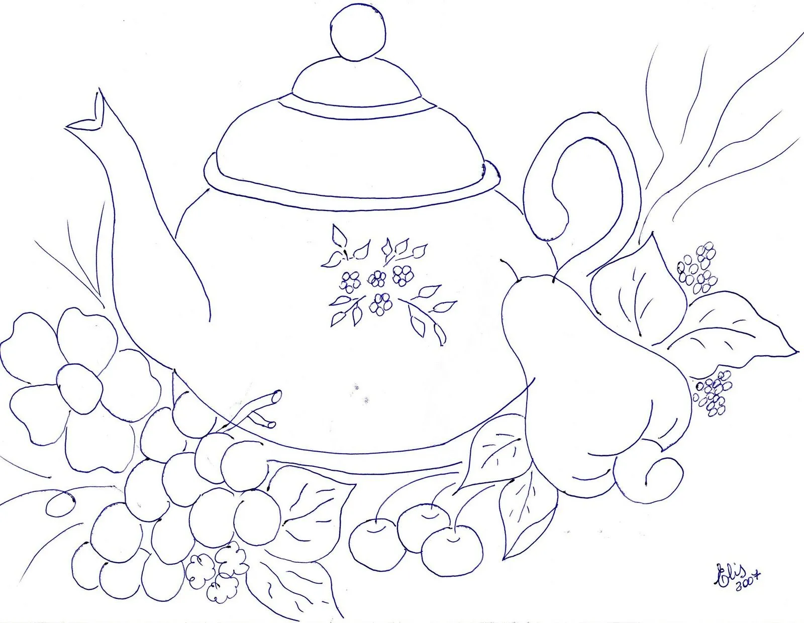 Frutas para pintar en tela - Imagui