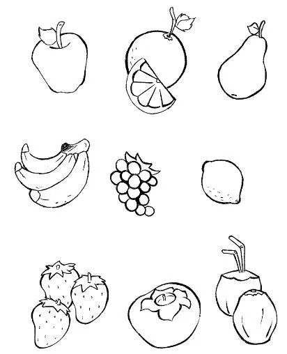 Frutas para pintar - Imagui