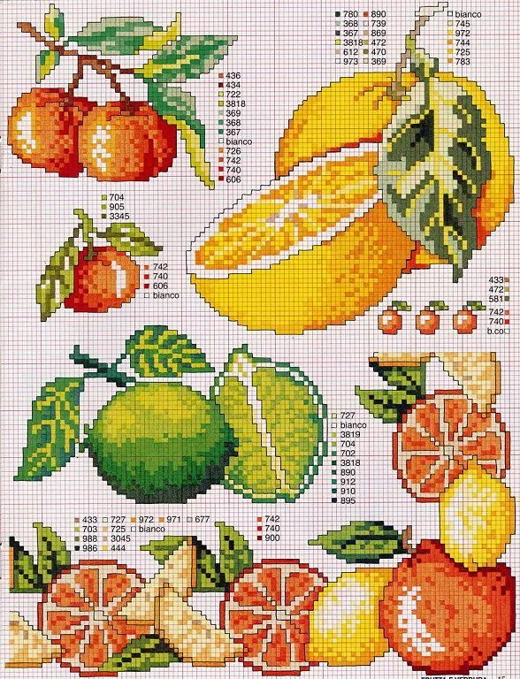 Semanario de frutas en punto de cruz - 16 fotos e imágenes gratis - Imagui