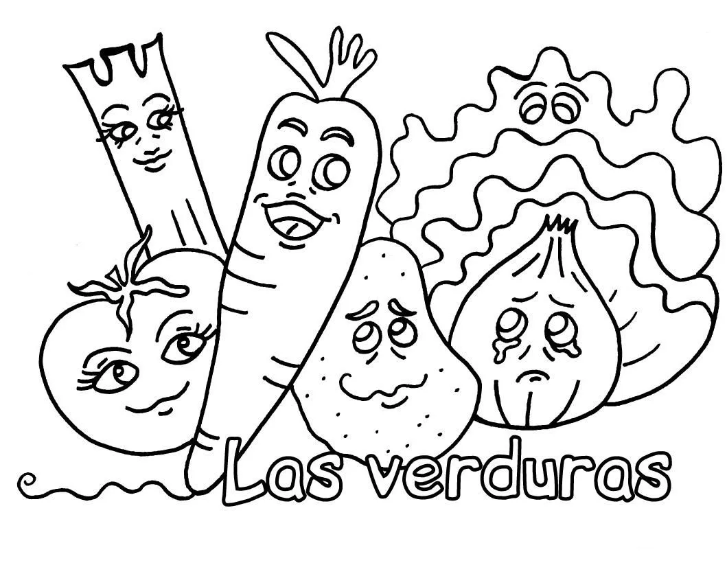 Verduras para colorear - Dibujos para colorear - IMAGIXS Verduras para colorear - Dibujos para colorear - IMAGIXS