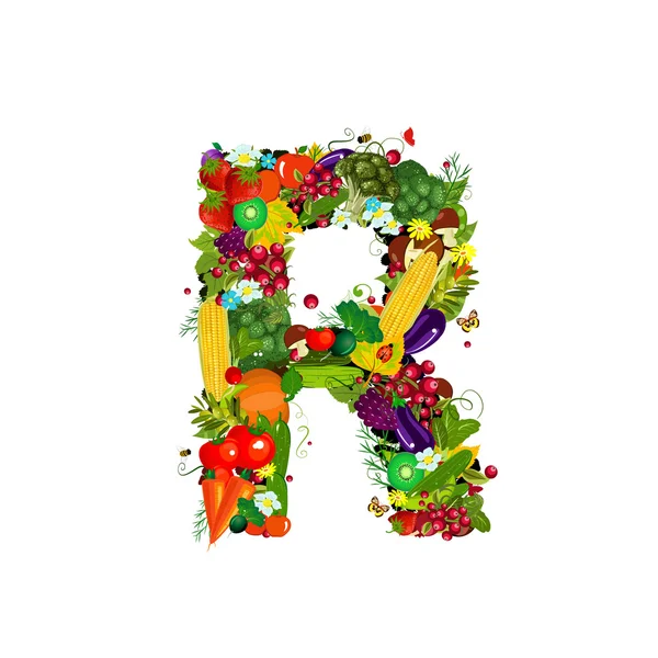 frutas y verduras frescas letra r — Vector stock © Oksana #26891439 frutas y verduras frescas letra r — Vector stock © Oksana #26891439