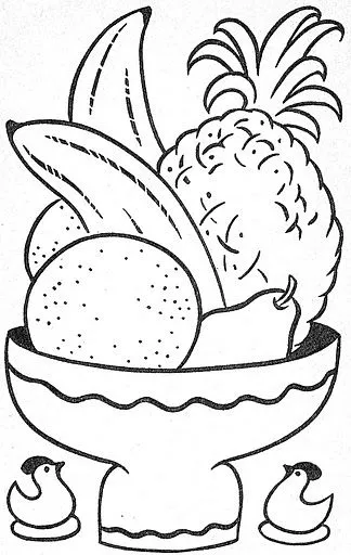 Dibujo de frutero para colorear - Imagui