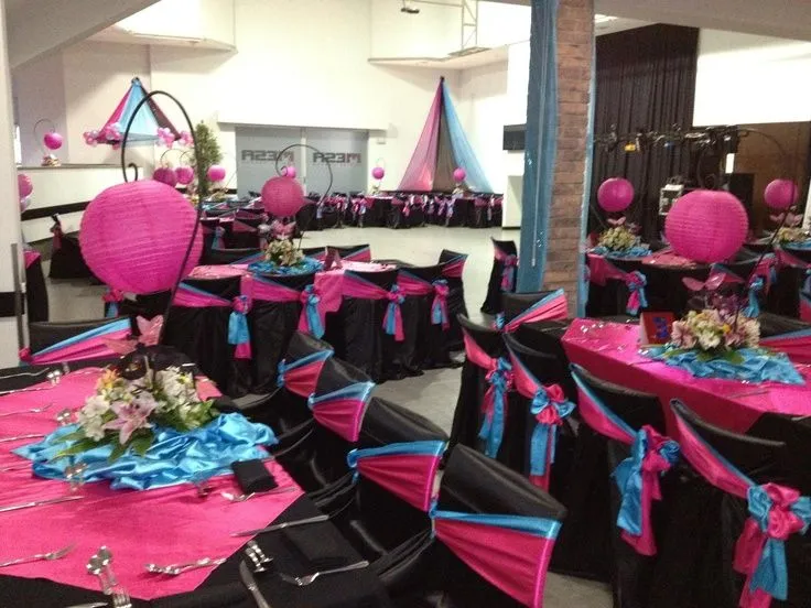 Fucsia, Turquesa y Negro | fiestas de xv años | Pinterest Fucsia, Turquesa y Negro | fiestas de xv años | Pinterest