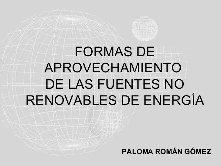 Fuentes de Energía No Renovables