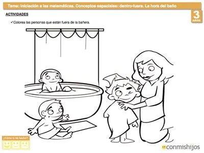 Dentro y fuera. Ficha escolar sobre conceptos espaciales Dentro y fuera. Ficha escolar sobre conceptos espaciales