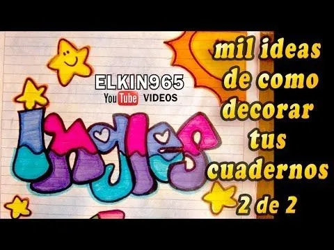 como marcar tus cuadernos mil formas 2 de 2 - YouTube