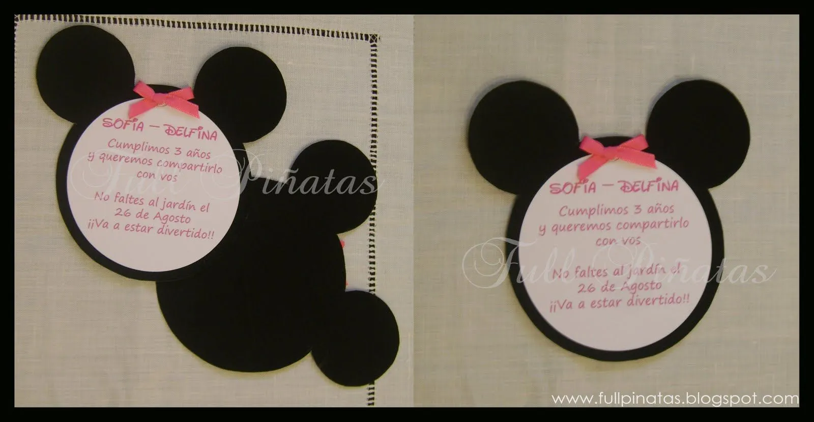 Full P: Tarjetas Minnie Mouse para Sofia y Delfina!!! Full P: Tarjetas Minnie Mouse para Sofia y Delfina!!!