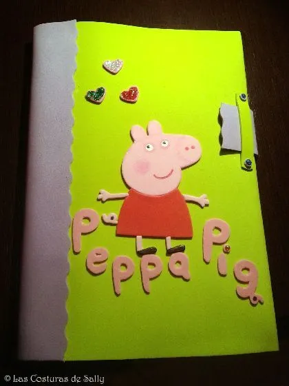 Funda para libreta, realizada en goma eva, con Peppa Pig. | Funda ... Funda para libreta, realizada en goma eva, con Peppa Pig. | Funda ...