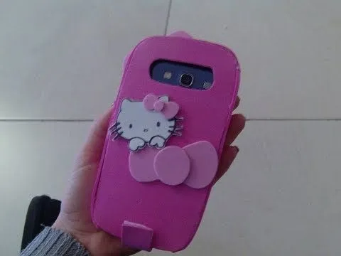 Funda para el movil Hello Kitty con goma eva muy facil - YouTube