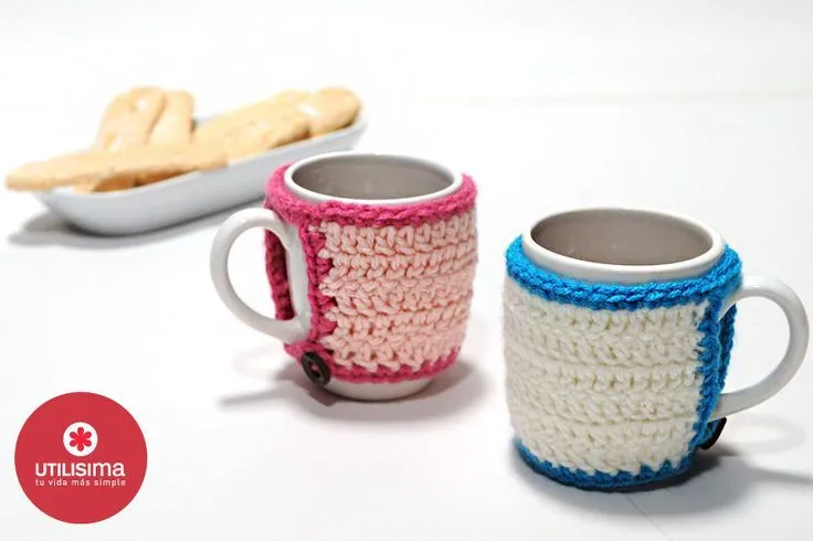 Funda para tazas, by Camila Aparicio. Hecho en casa. http://www ... Funda para tazas, by Camila Aparicio. Hecho en casa. http://www ...