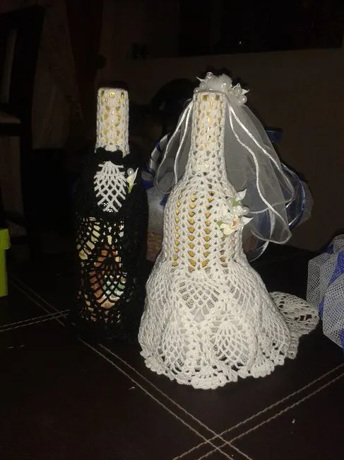 Fundas para botellas como recuerdo :) - Foro Manualidades para ... Fundas para botellas como recuerdo :) - Foro Manualidades para ...