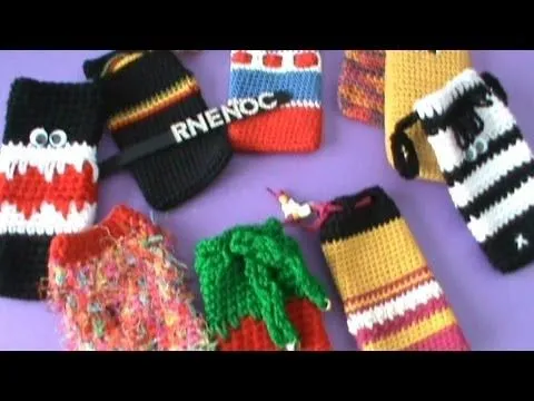 DIFERENTES FUNDAS PARA CELULAR GANCHILLO CROCHET - YouTube