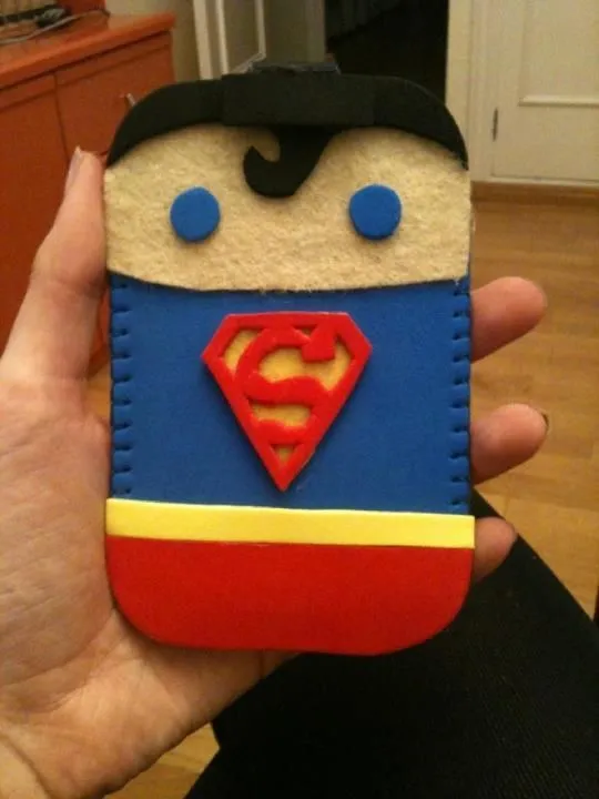 Funda Superman goma eva+fieltro/Superman mobile case foam rubber + ... Funda Superman goma eva+fieltro/Superman mobile case foam rubber + ...