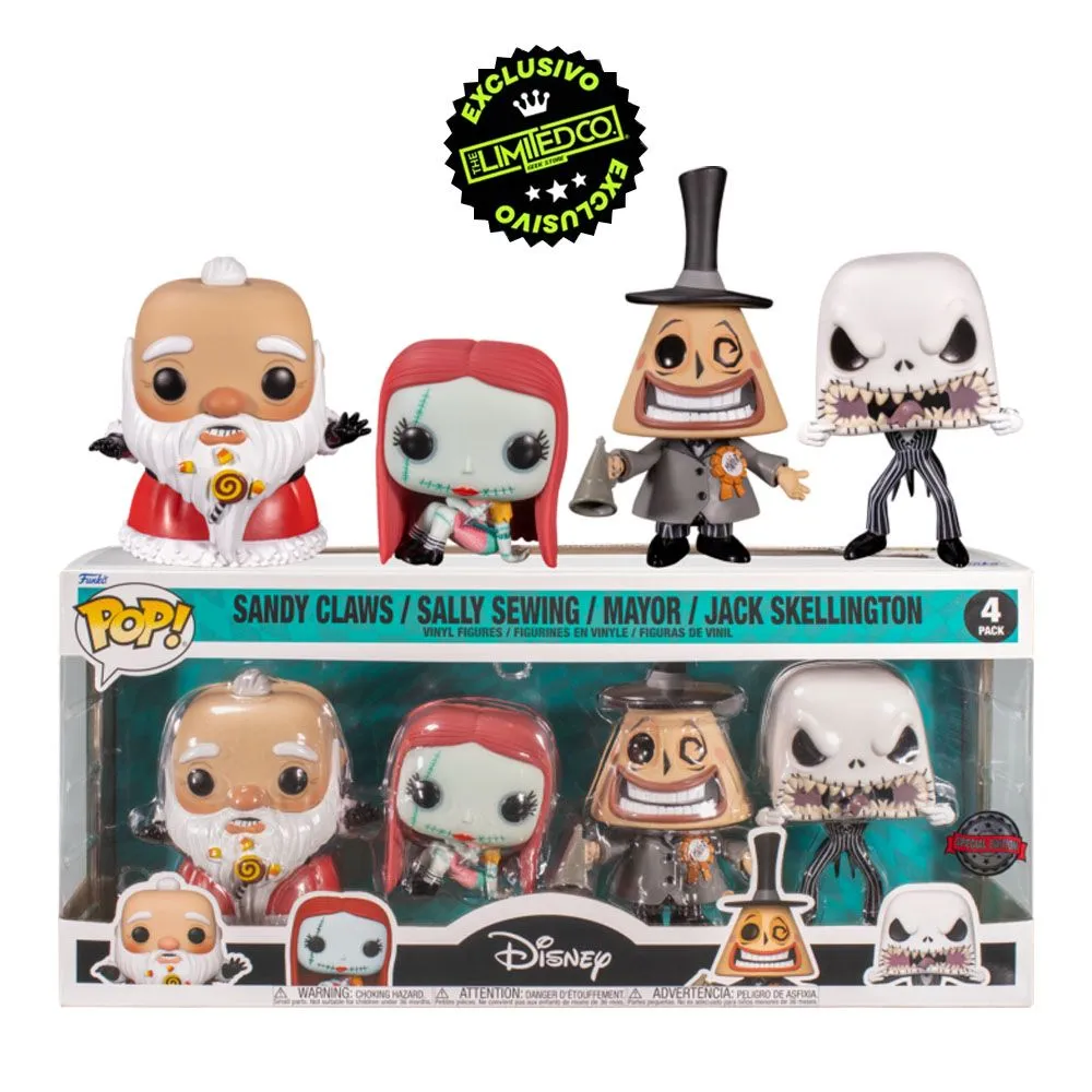 Funko Pop! Sandy Claws/ Sally Sewing/ Mayor/ Jack Skellington Se – Disney El Extraño Mundo De Jack - Limited Co. Funko Pop! Sandy Claws/ Sally Sewing/ Mayor/ Jack Skellington Se – Disney El Extraño Mundo De Jack - Limited Co.