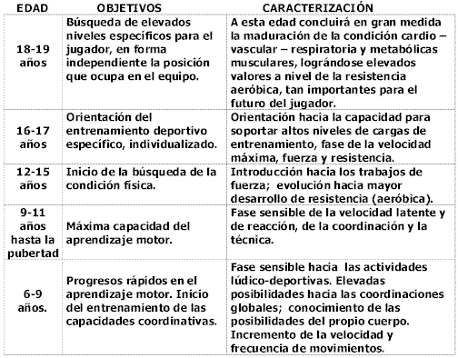El fútbol a través de sus etapas evolutivas