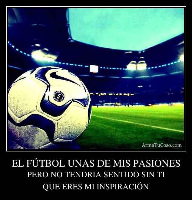 EL FÚTBOL UNAS DE MIS PASIONES