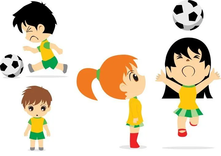 Futbolistas, mujeres y hombres, de dibujos animados. Fondo blanco ... Futbolistas, mujeres y hombres, de dibujos animados. Fondo blanco ...