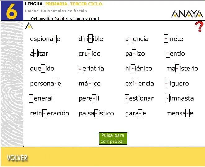 USO DE LA “G” Y DE LA “J” | JUGANDO Y APRENDIENDO USO DE LA “G” Y DE LA “J” | JUGANDO Y APRENDIENDO