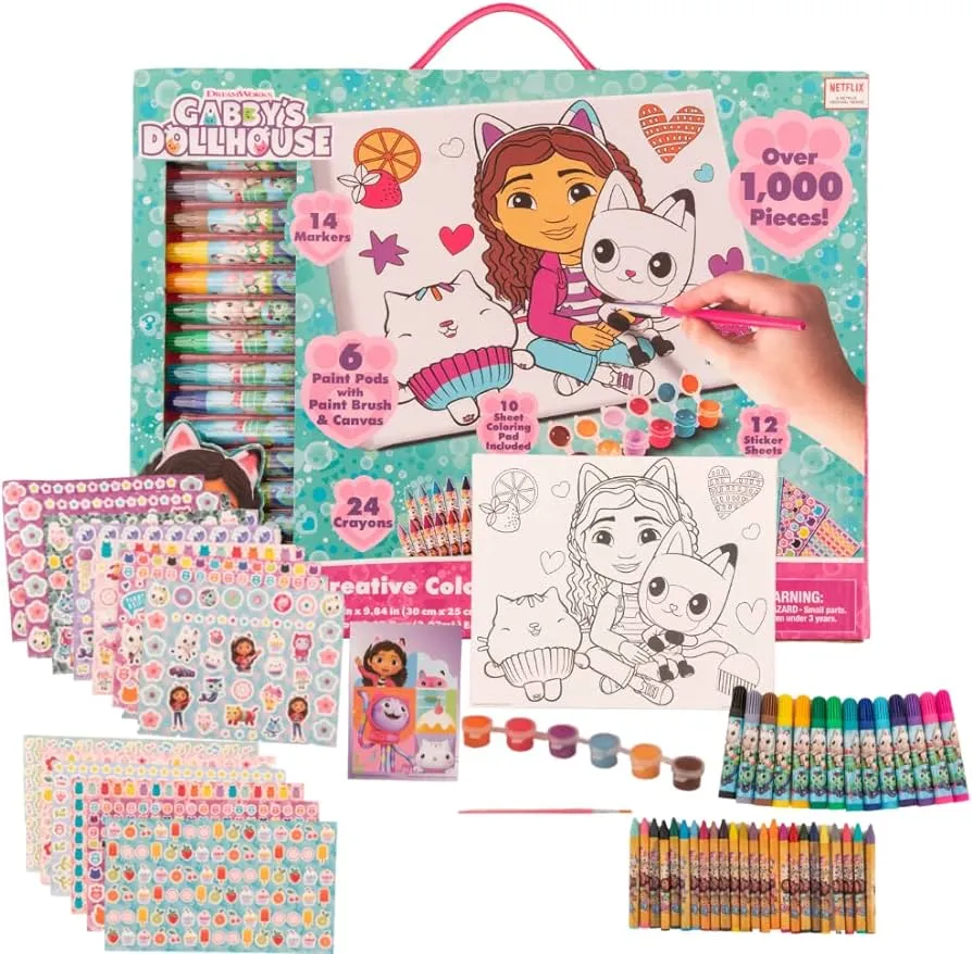 Gabbys Dollhouse - Juego de pintura y actividades creativas para colorear para niños, más de 1000 piezas : Amazon.com.mx: Juguetes y Juegos