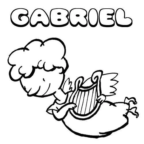 Gabriel. Nombres de Navidad para colorear - Nombres navideños de ... Gabriel. Nombres de Navidad para colorear - Nombres navideños de ...