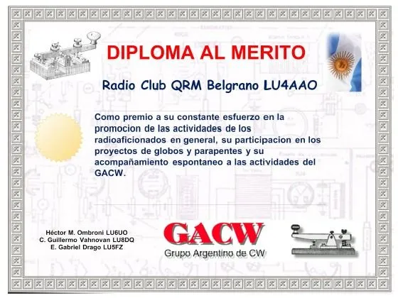 GACW 23° Reunion de Amigos - LU4AAO - Radio Club QRM Belgrano GACW 23° Reunion de Amigos - LU4AAO - Radio Club QRM Belgrano