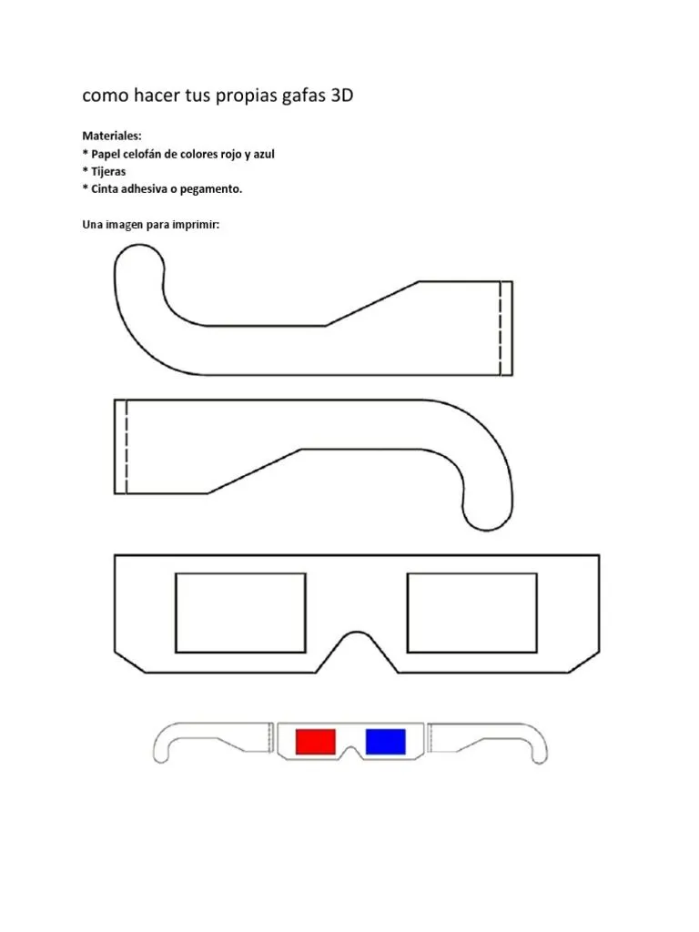 Como Hacer Tus Propias Gafas 3D | PDF