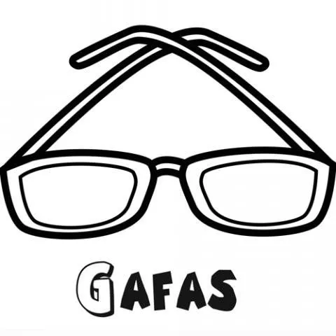 Dibujo de lentes para colorear - Imagui