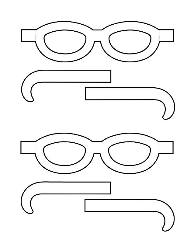 Gafas de papel para colorear | Bebeazul.top