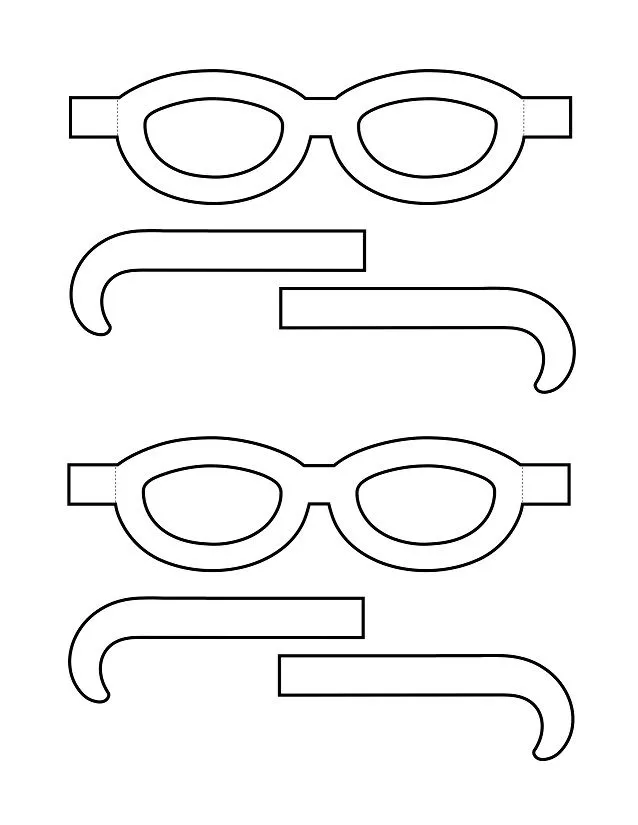 Gafas de papel para colorear | Bebeazul.top Gafas de papel para colorear | Bebeazul.top