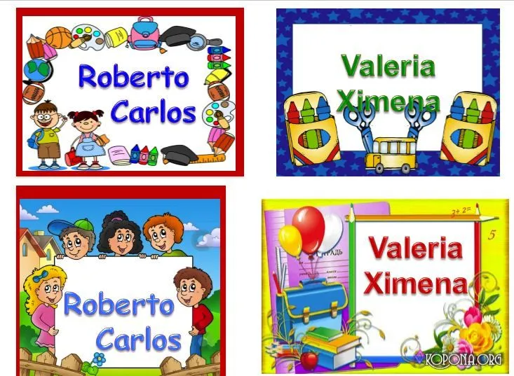 Gafetes para Niños | Diseños de Gafetes numero 3 ~ DIPLOMAS Y GAFETES