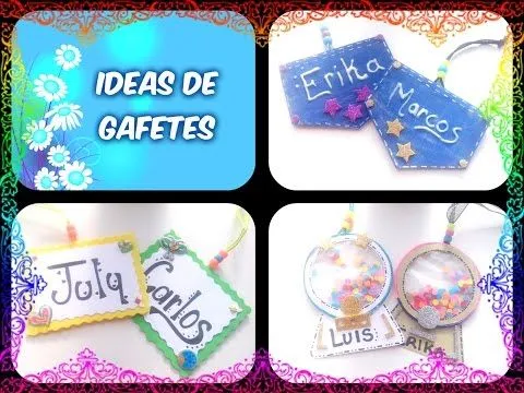 Gafetes para el regreso a clases.. - YouTube